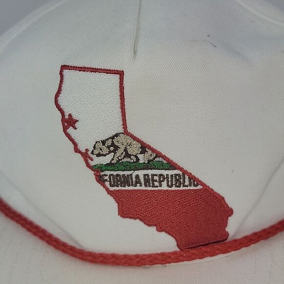 Vintage California Republic Flag White Men's hat - Picture 7 of 10
